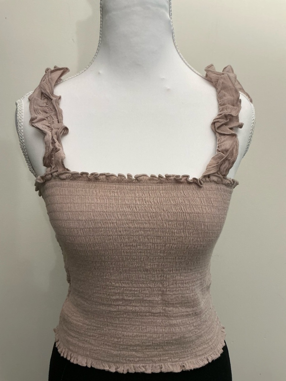 aerie Smocked Ruffle Tank Top